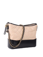 Chanel Large Gabrielle Black and Beige Shoulder Bag.