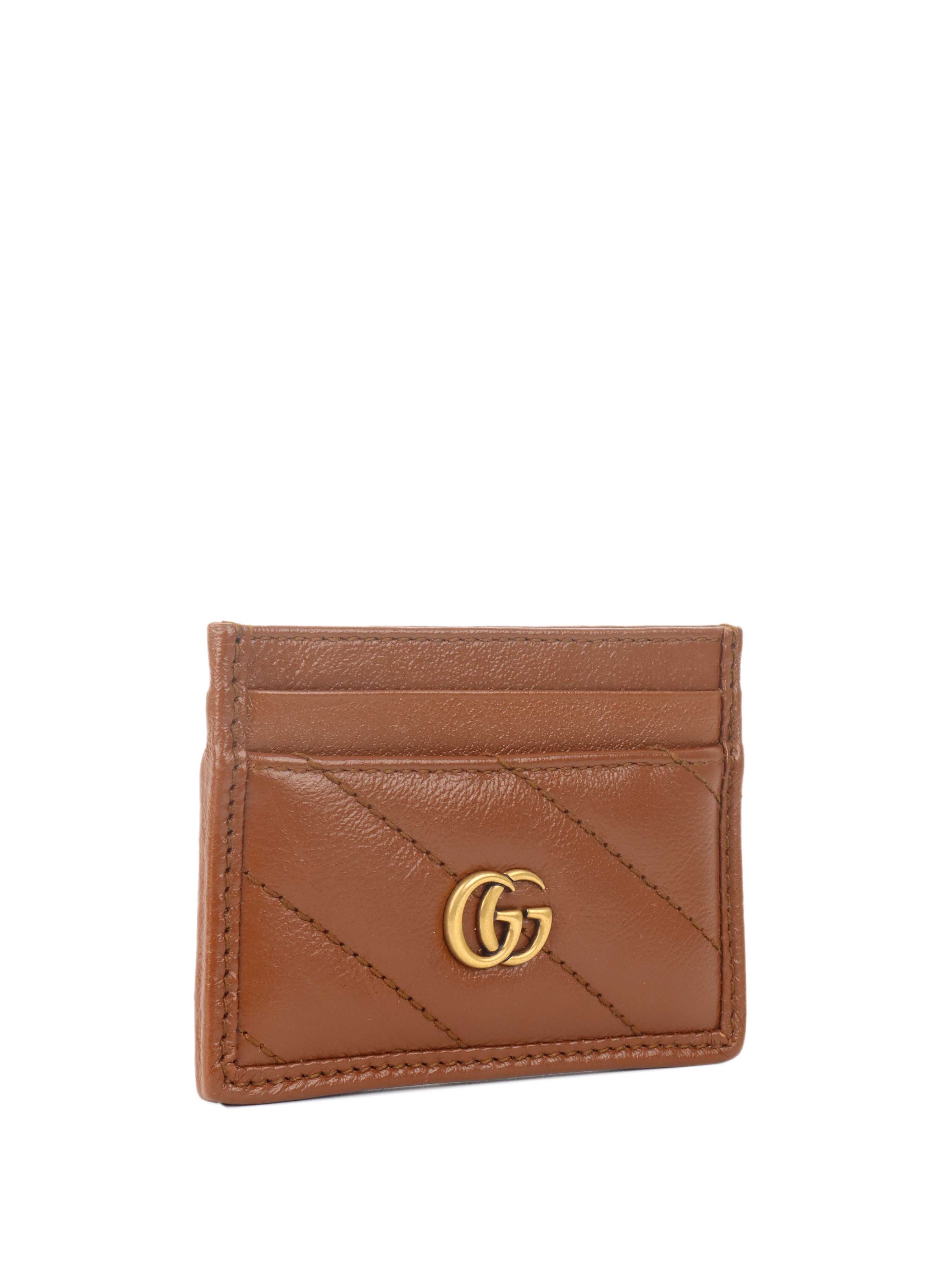 Gucci Brown GG Card Holder.