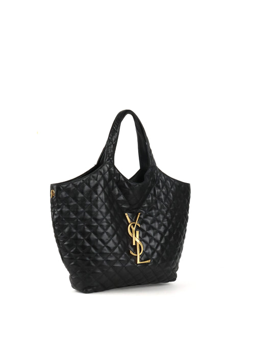 Saint Laurent Black Icare Maxi Shopping Bag