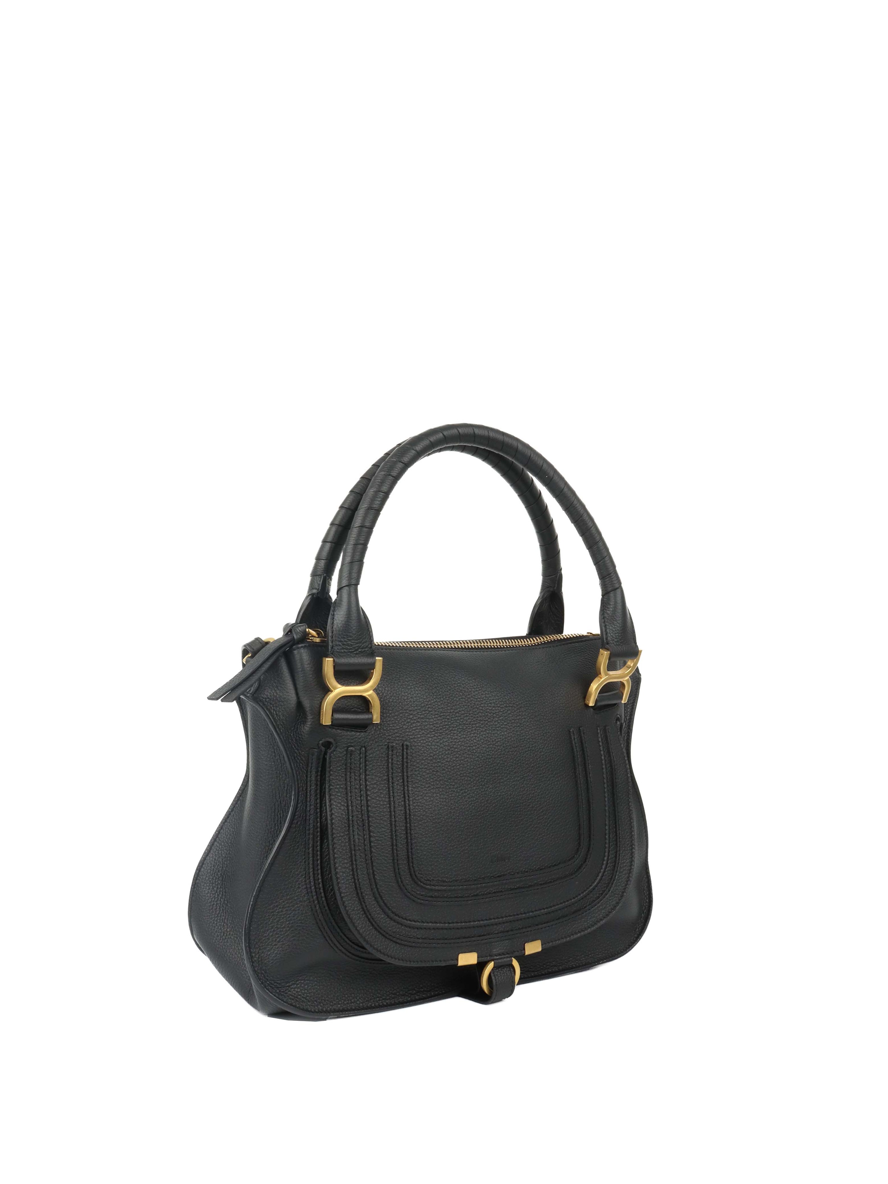 Chloe Black Marcie Medium Shoulder Bag