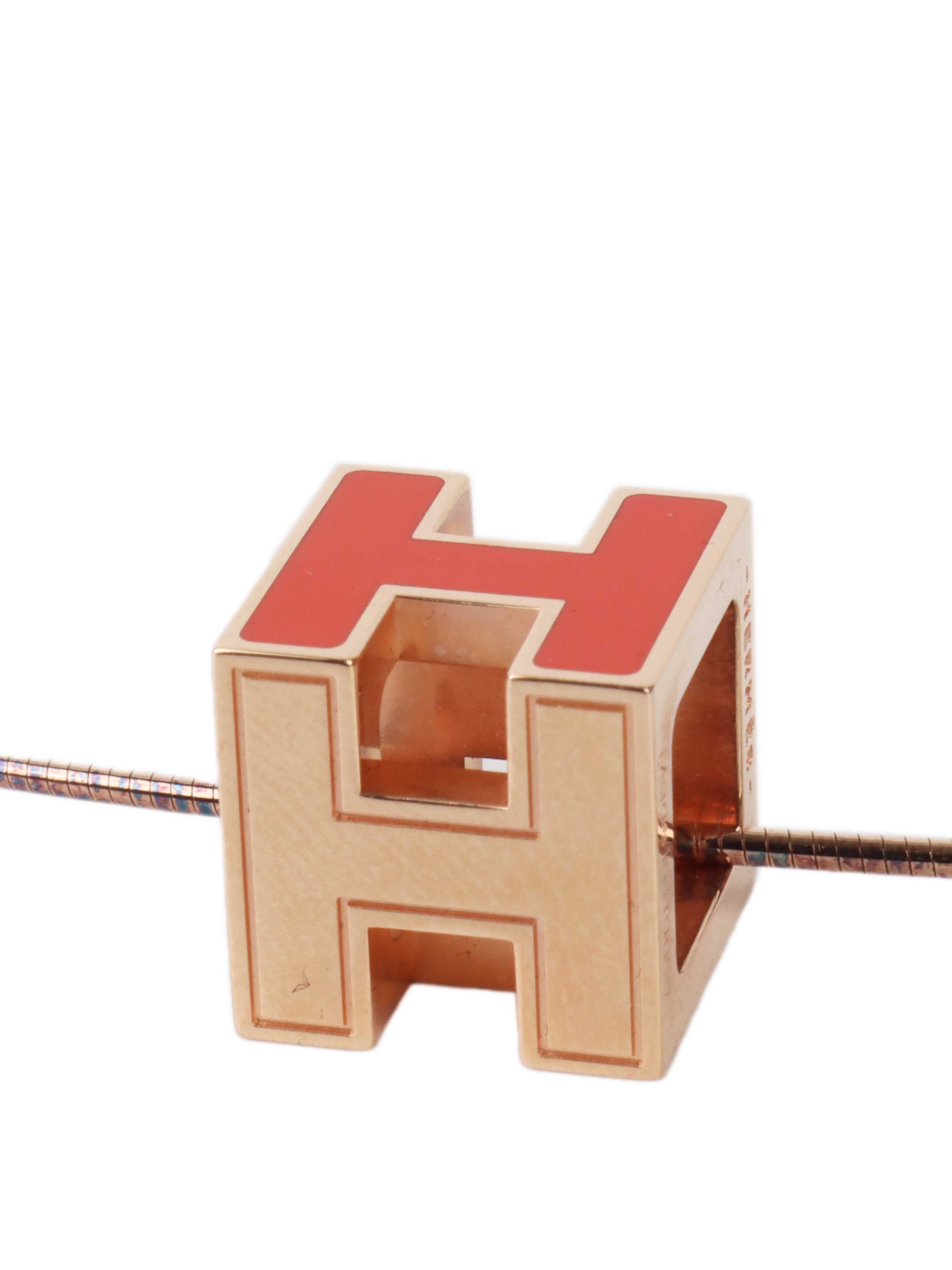 Hermes cage store h necklace