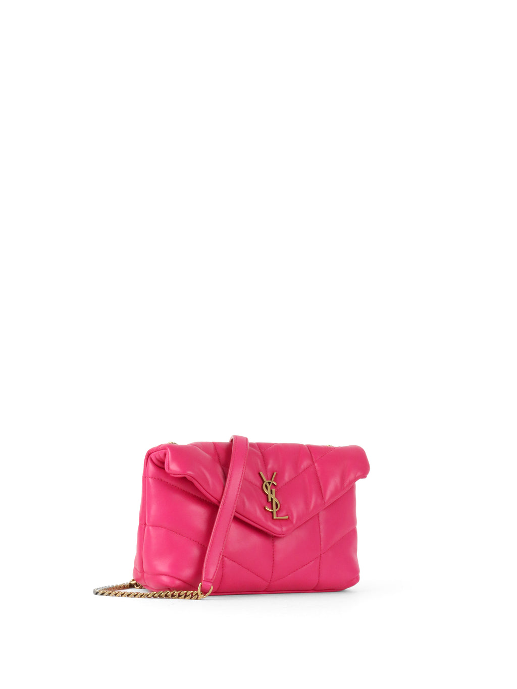 Saint Laurent Bright Pink Toy Puffer Bag