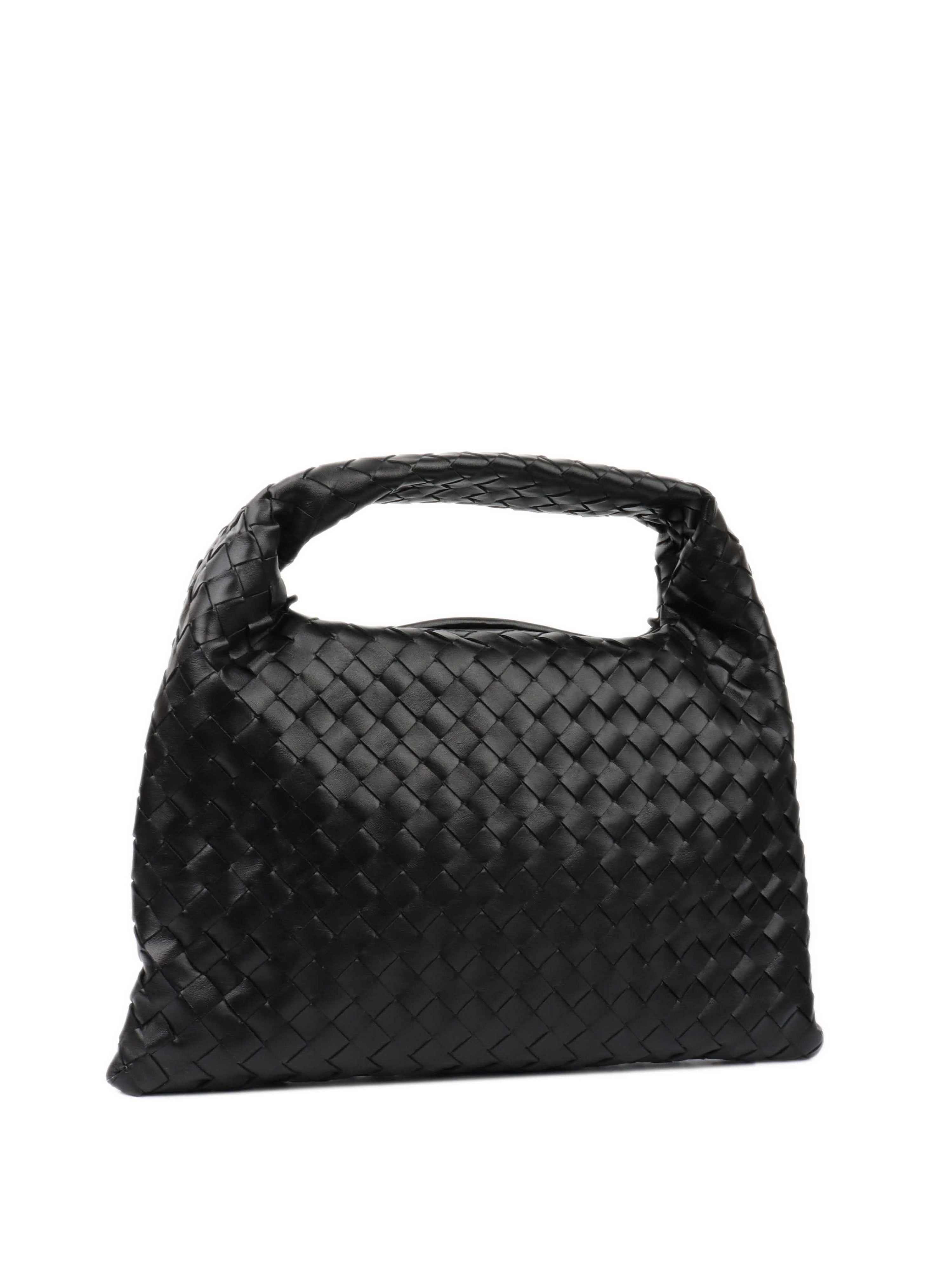 Bottega Veneta Small Black Hop Bag.