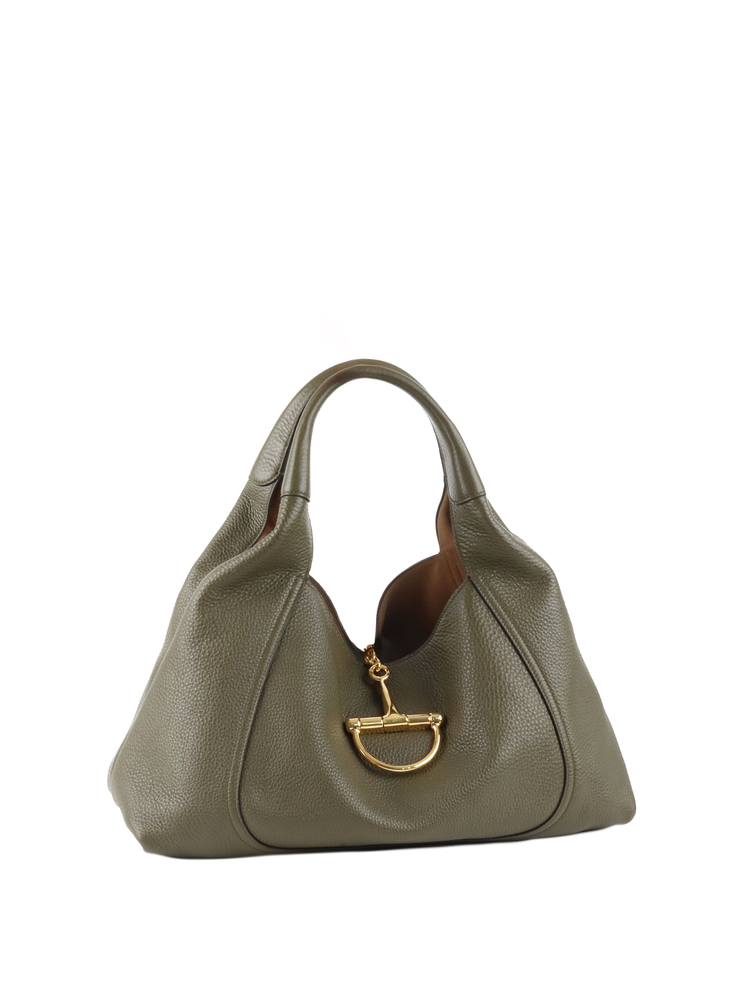 Gucci Forest Green Softbit Maxi Shoulder Bag.
