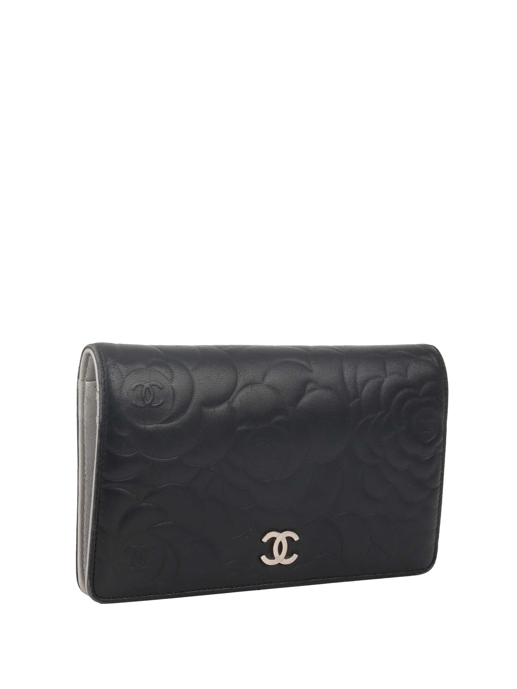 Chanel Black Camellia Wallet.