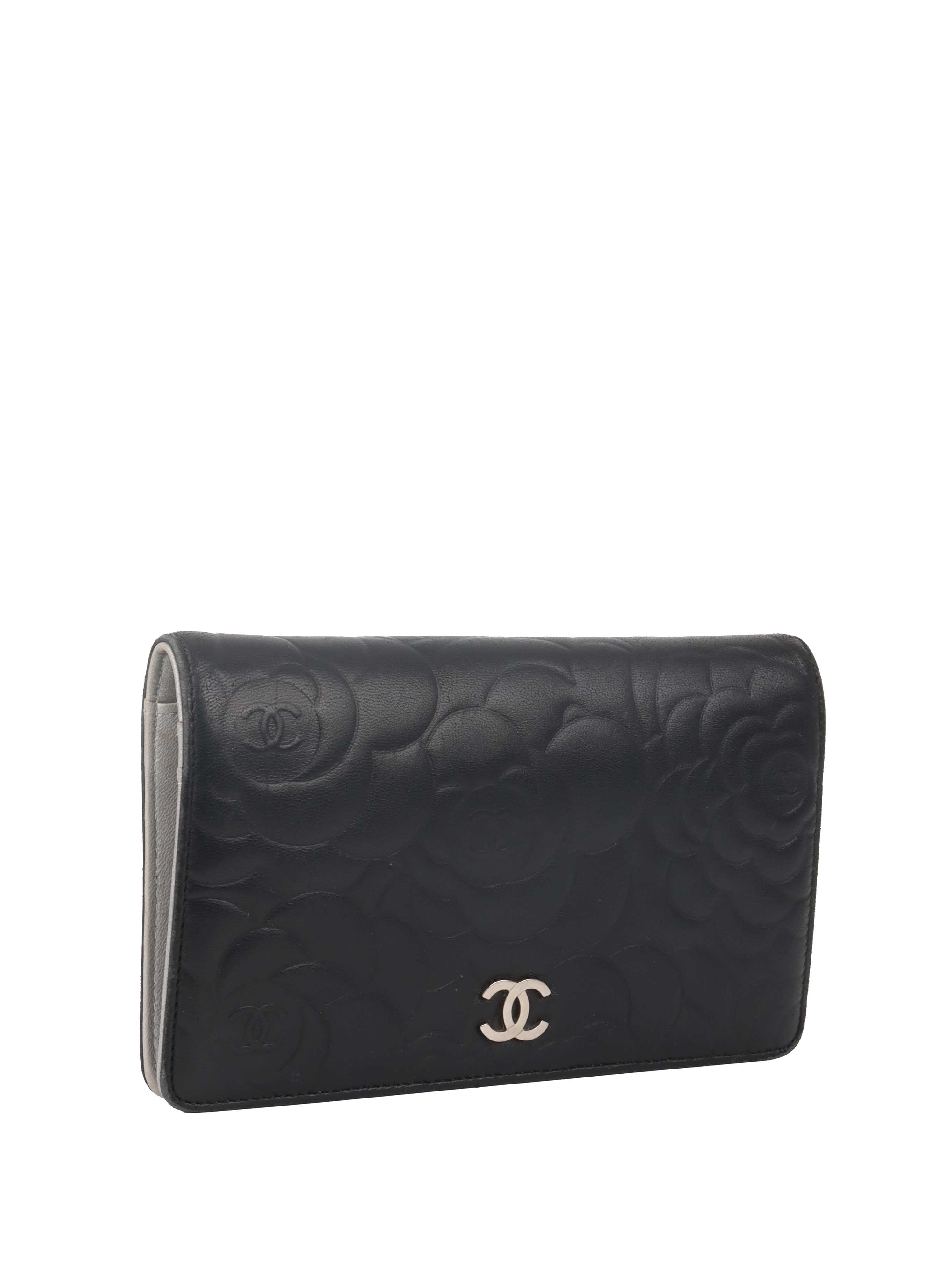 Chanel Black Camellia Wallet.