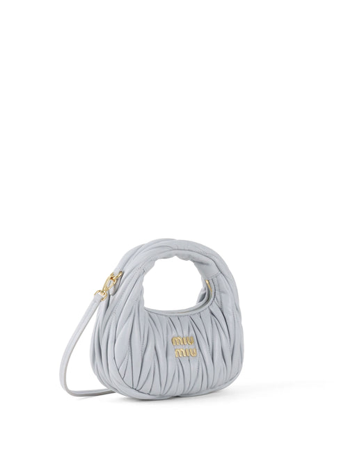 Miu Miu Powder Blue Wander Hobo Mini-Bag.
