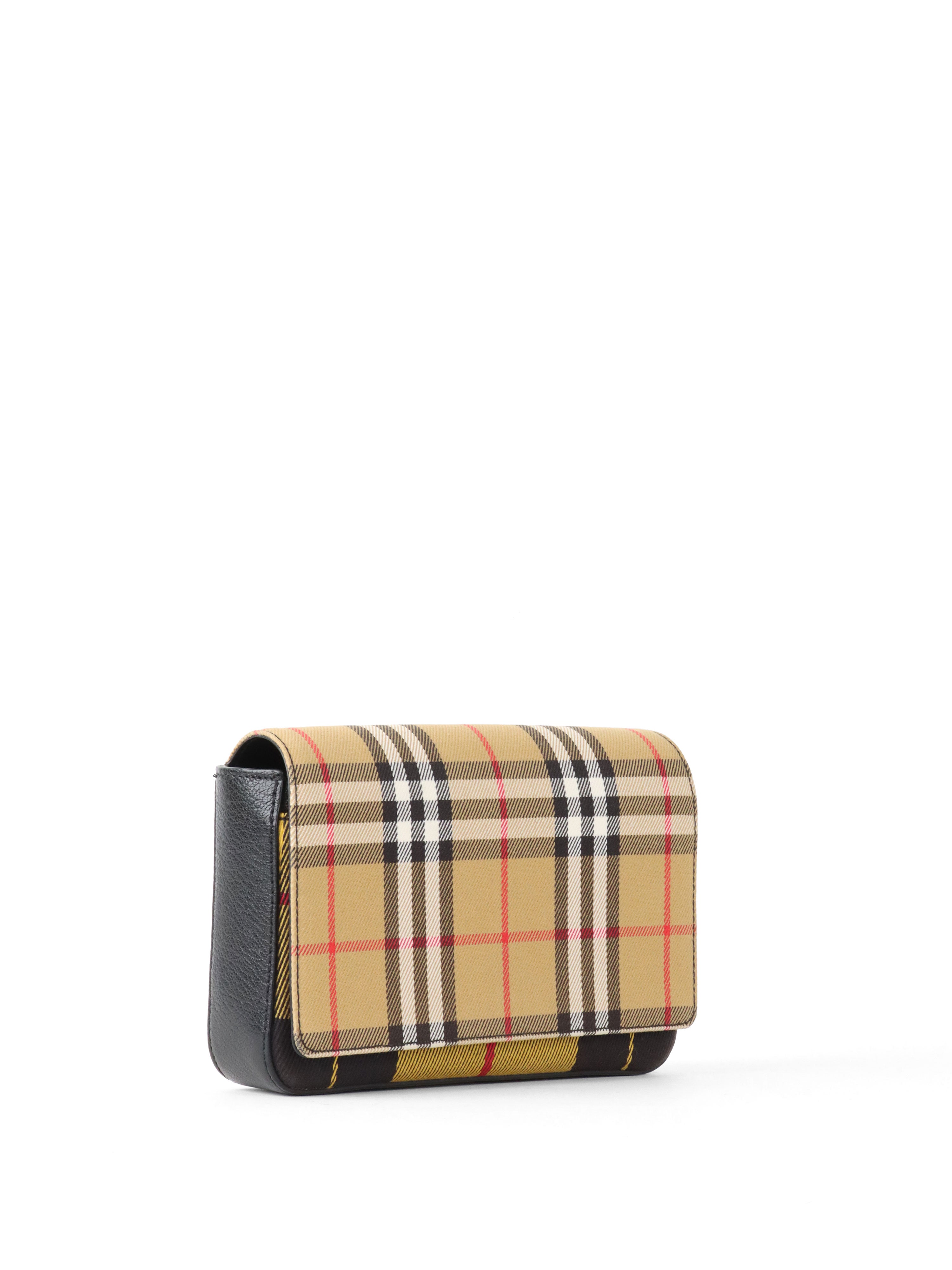 Burberry Beige/ Yellow Hampshire Crossbody Tartan Bag