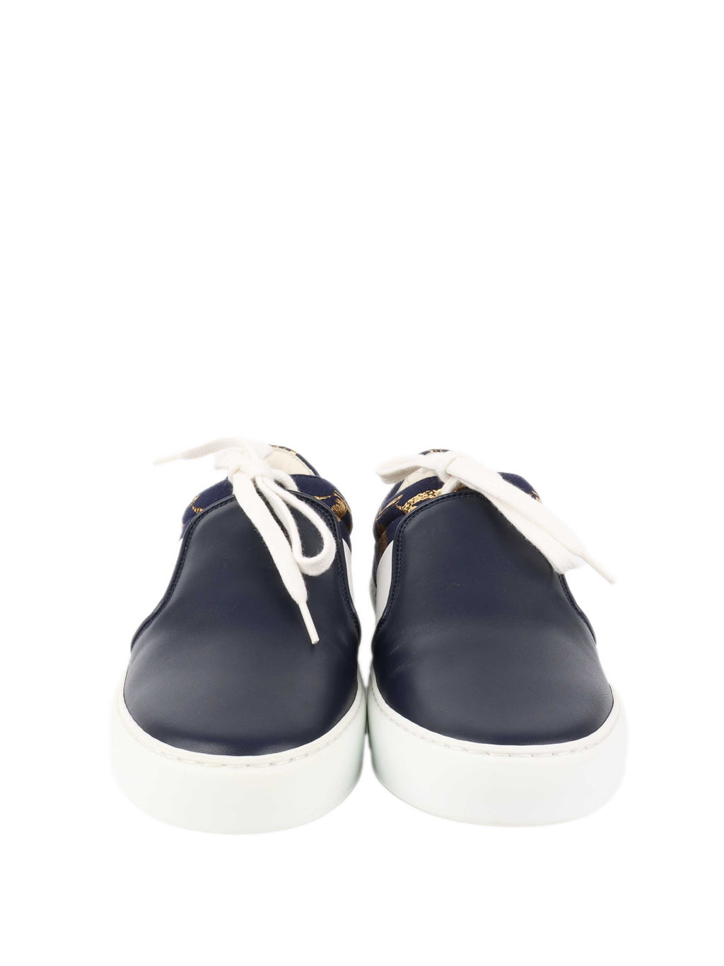 Chanel Navy Sneakers.
