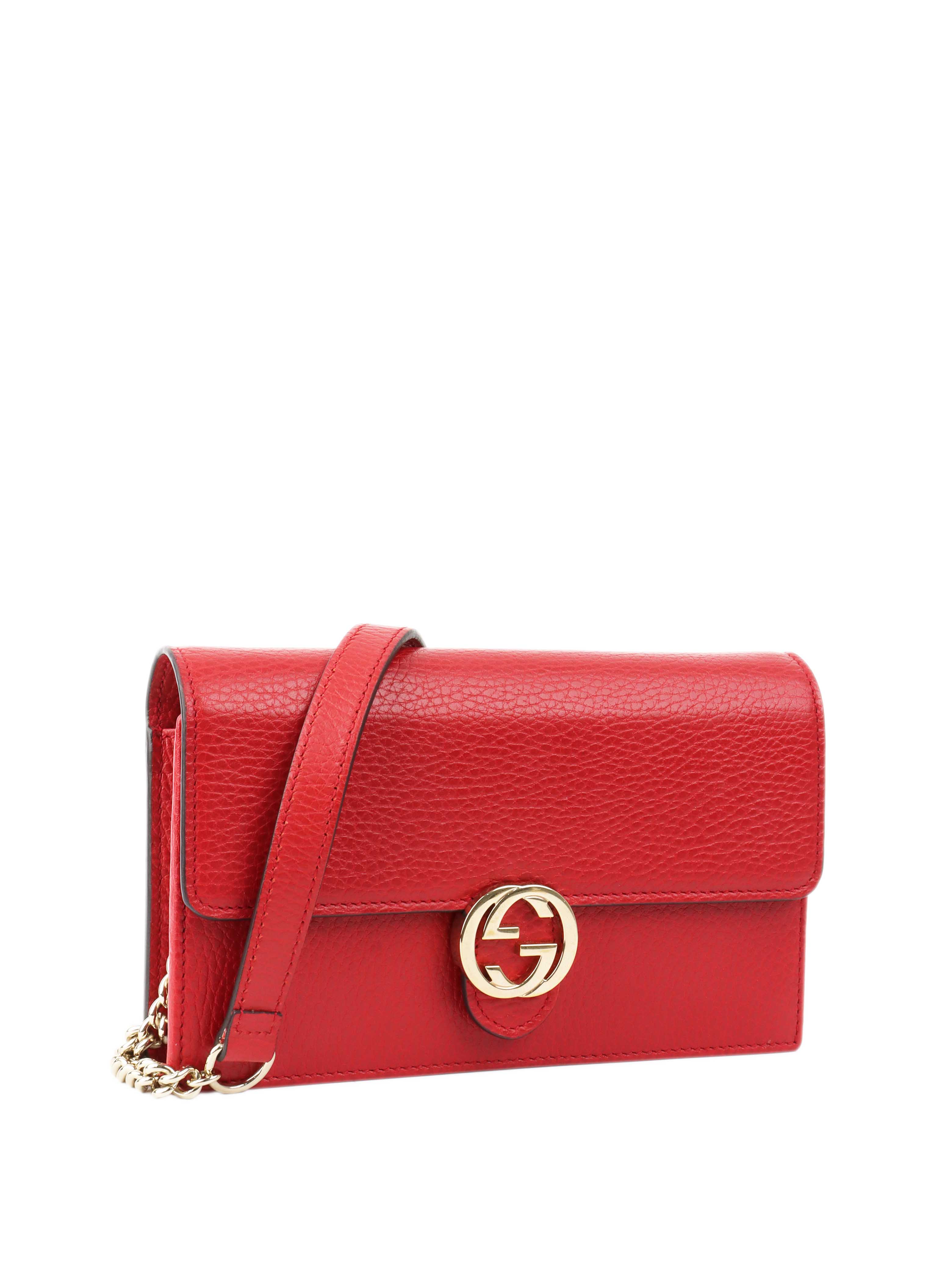 Gucci wallet on chain red store