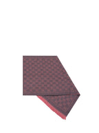 Gucci Grey & Pink GG Supreme Jacquard Scarf.
