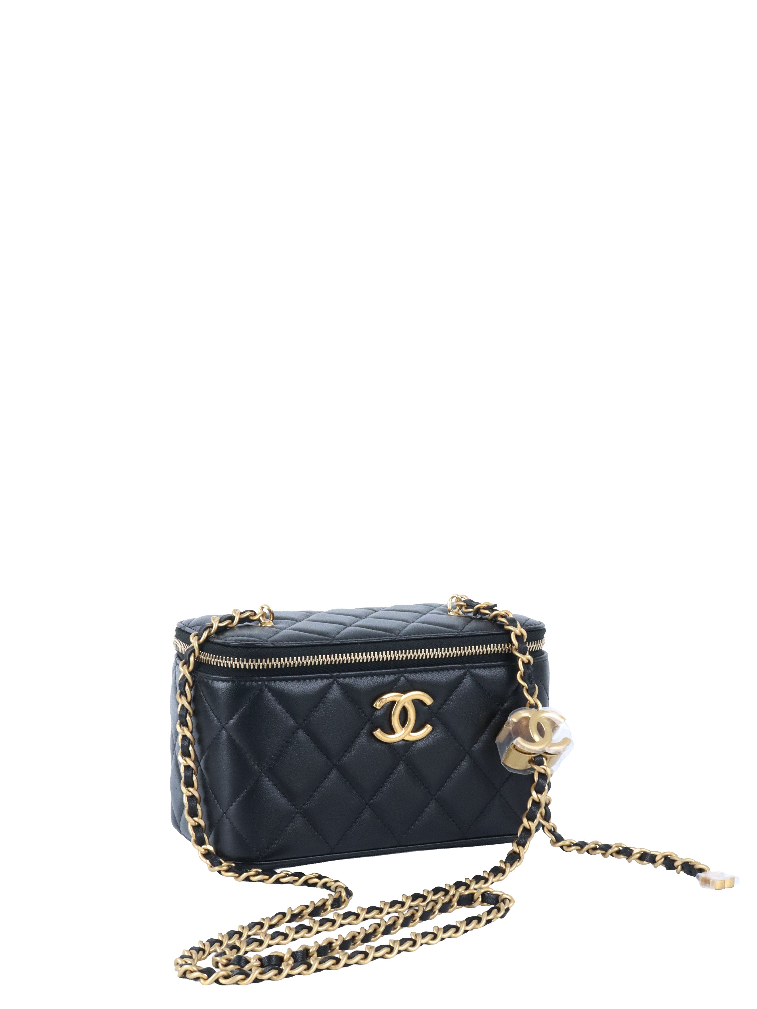 Chanel Lambskin Quilted Small Vanity Case