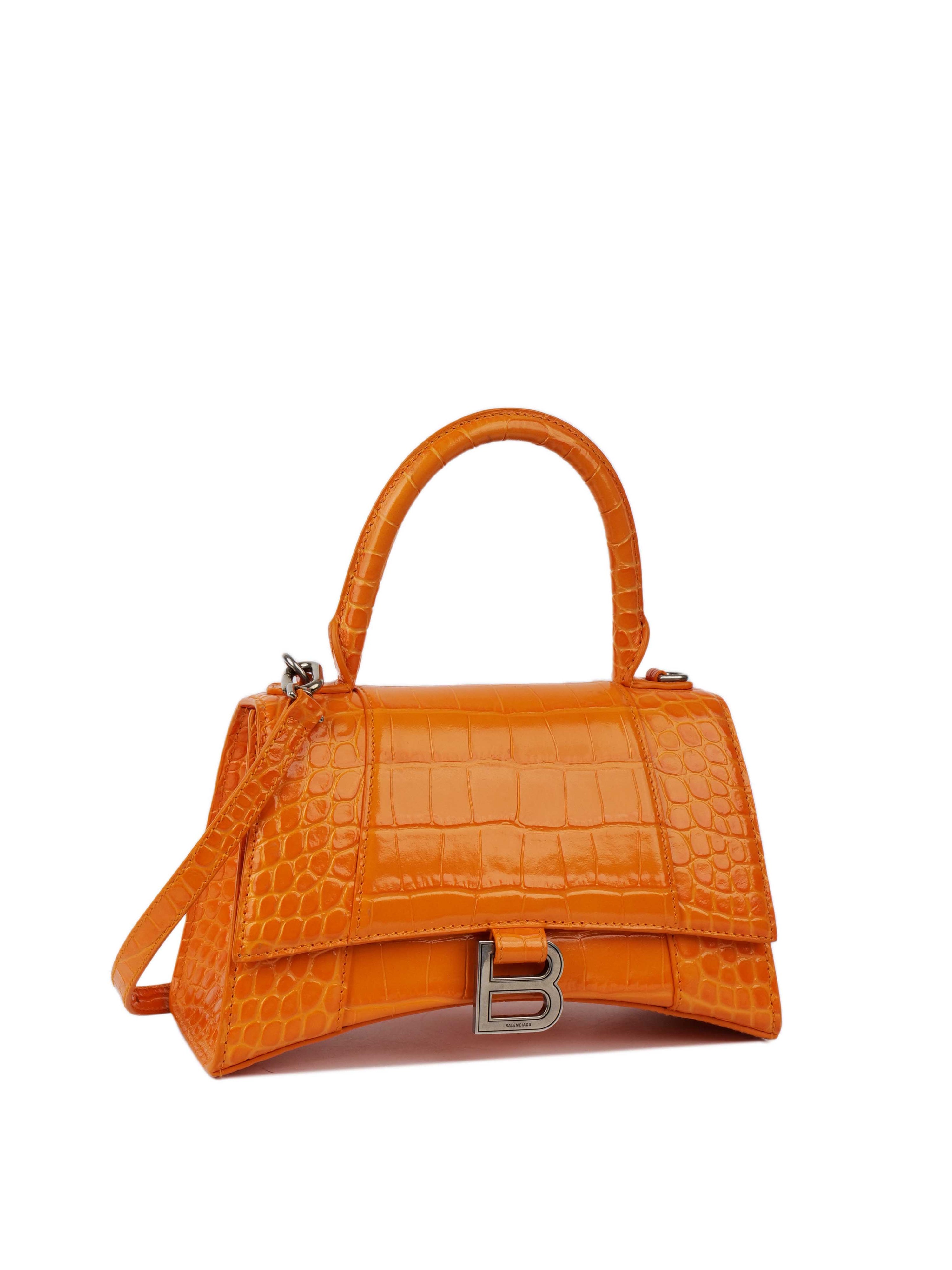 Balenciaga Small Orange Hourglass Bag.