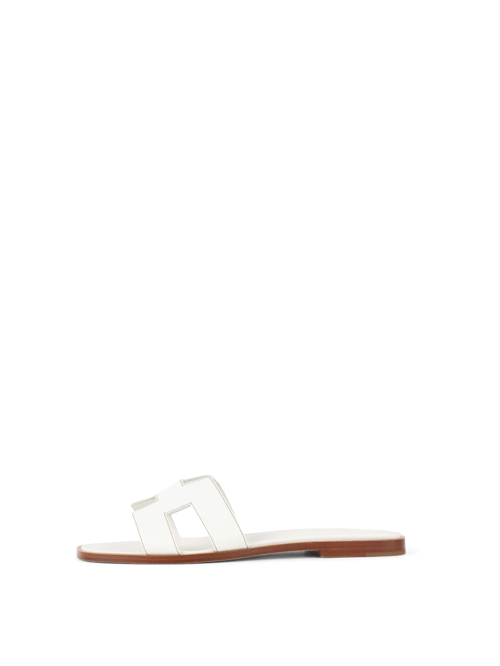 Hermes Oran Sandals White Size 37
