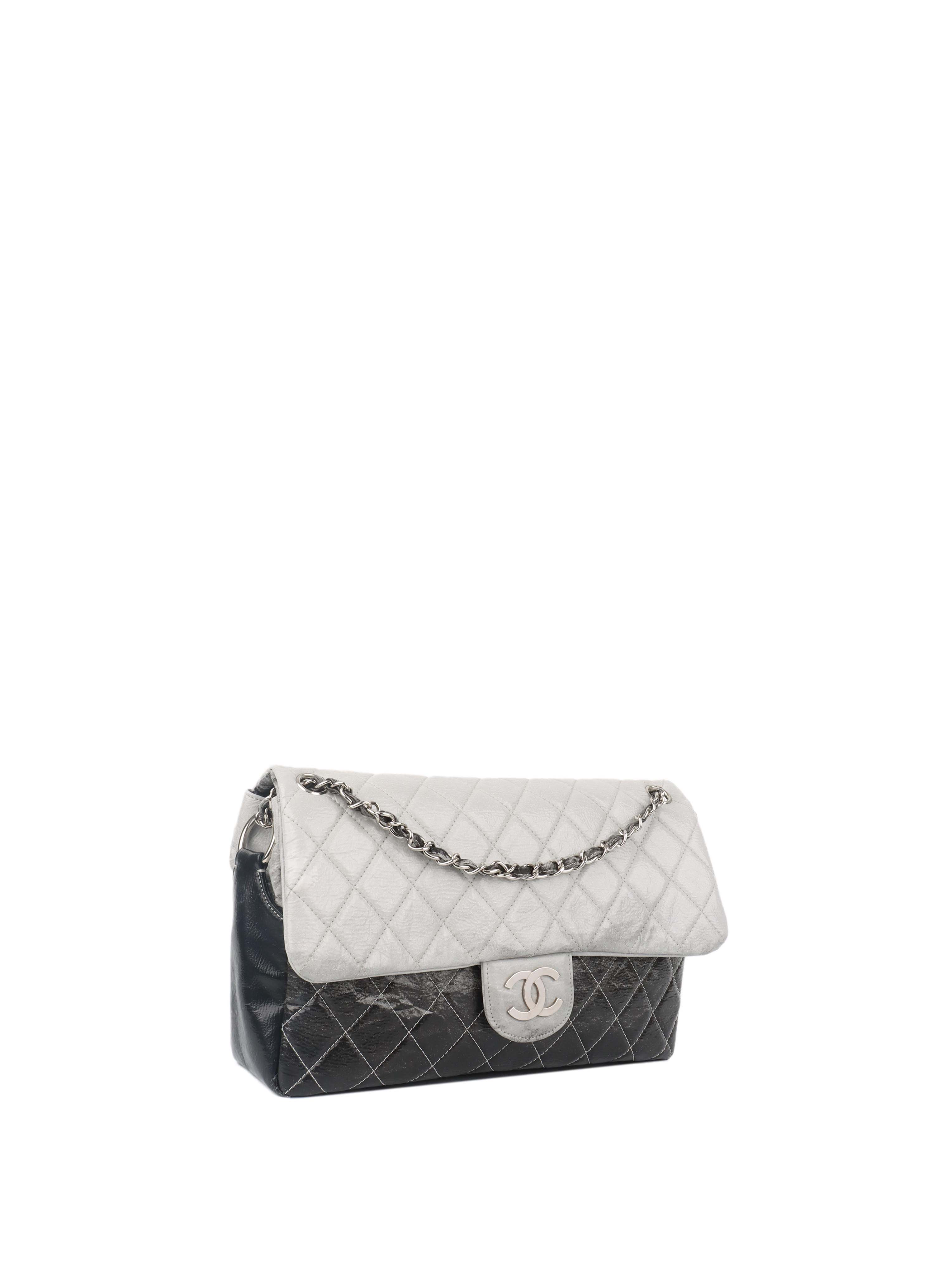 Chanel Melrose Degrade Jumbo Flap Bag SHW