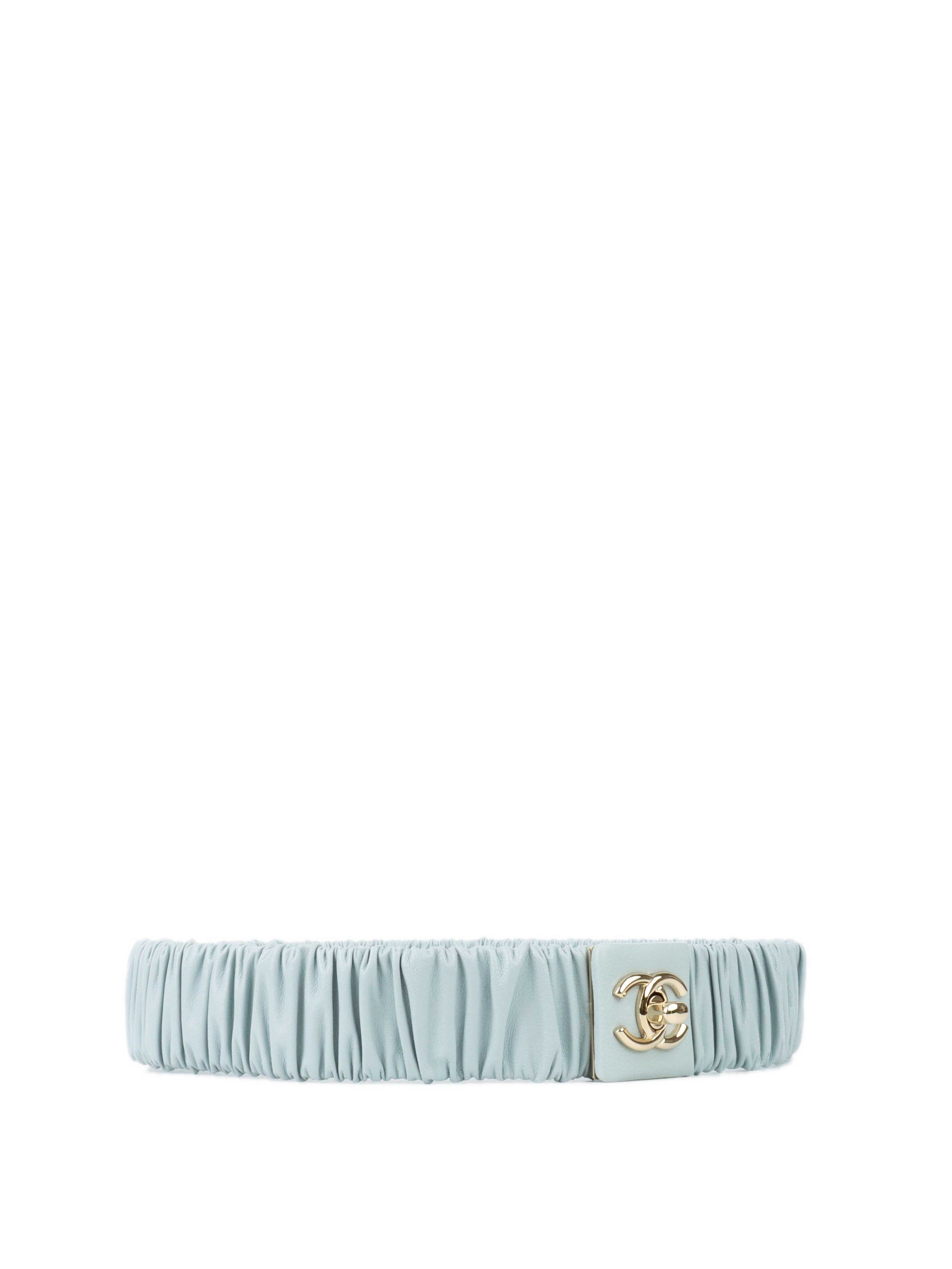 Chanel Light Blue Adjustable Belt.