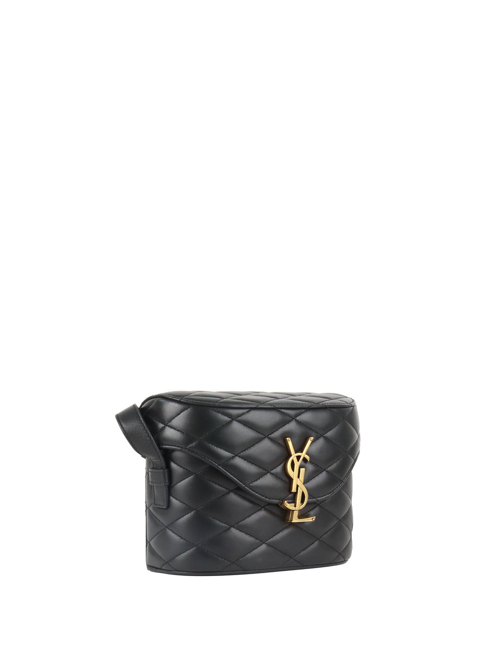 Saint Laurent  Black Quilted Lambskin June Box Shoulder Bag.