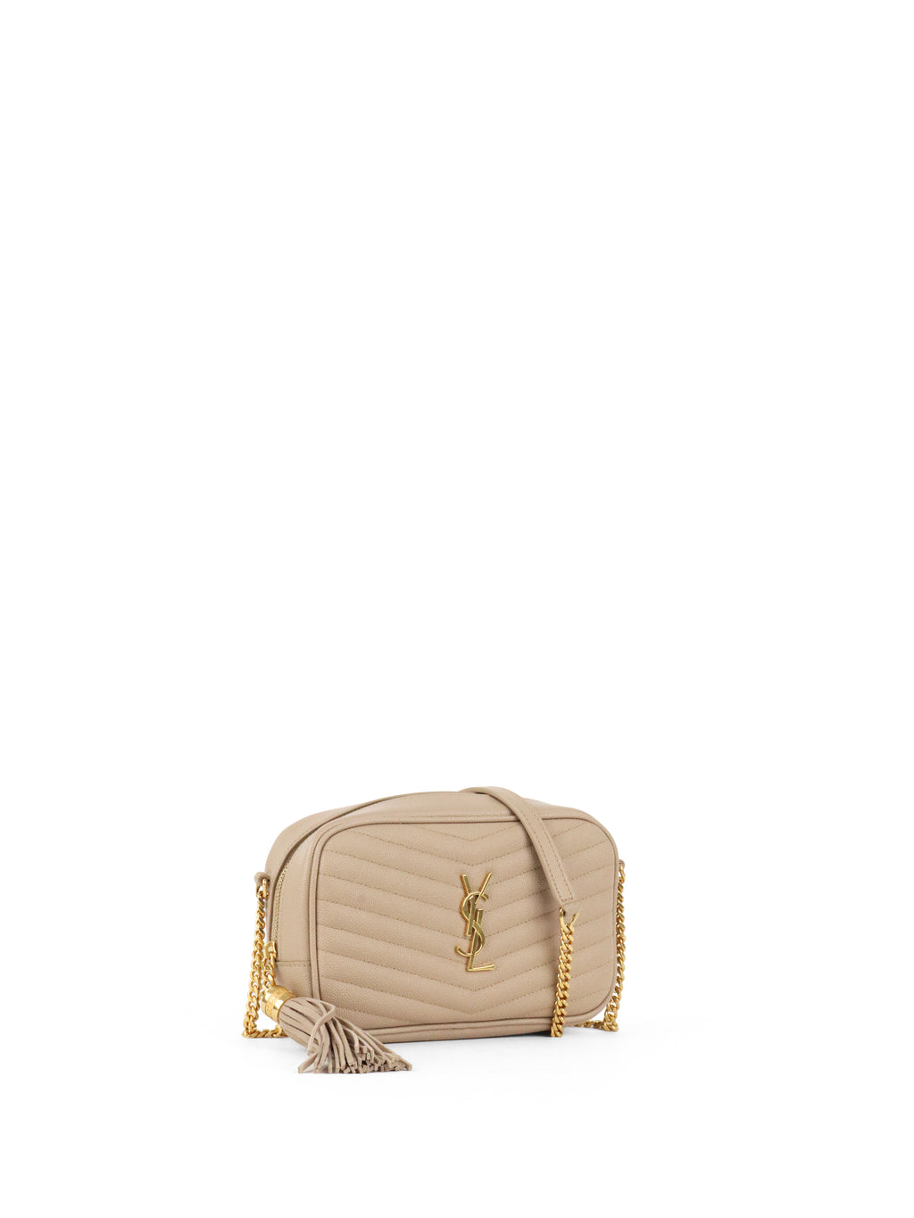 Saint Laurent Dark Beige Loulou Mini Shoulder Bag