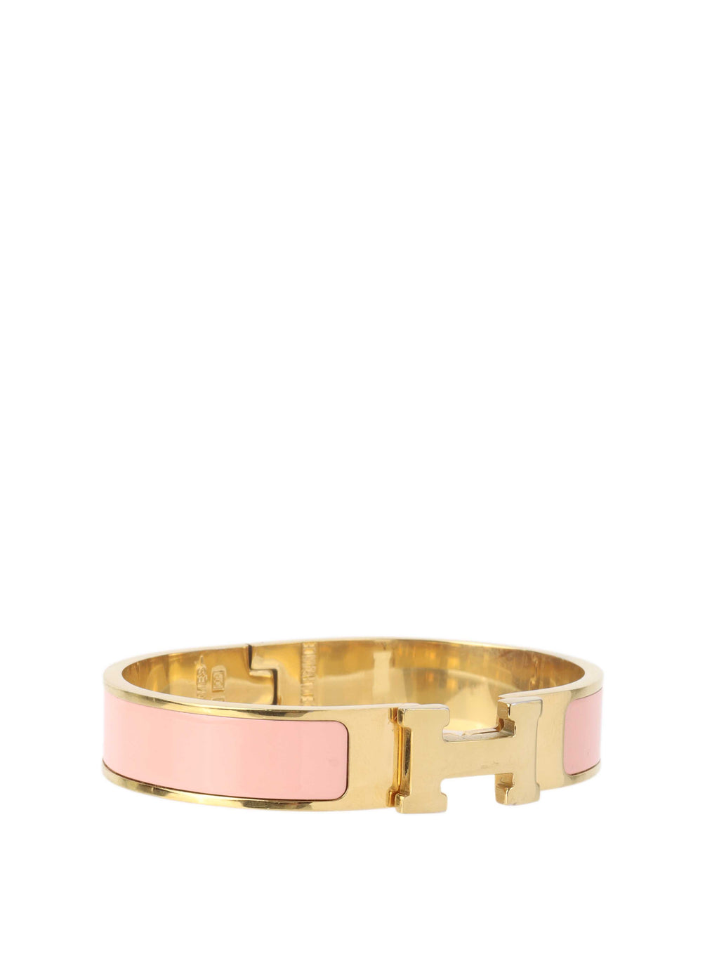 Hermes Rose Pink Clic H PM Bracelet.