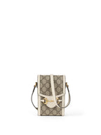 Gucci White and Canvas Horsebit 1955 Mini Bag