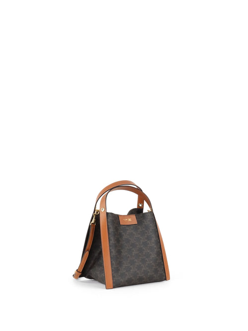 Celine Small Miel Triomphe Canvas Cube Bag