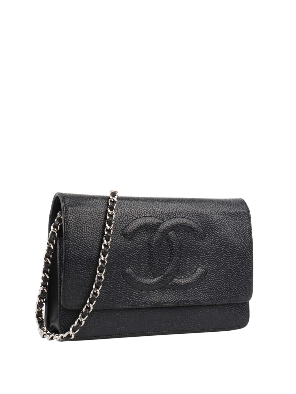 Chanel Black Caviar Wallet on Chain.