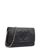 Chanel Black Caviar Wallet on Chain.