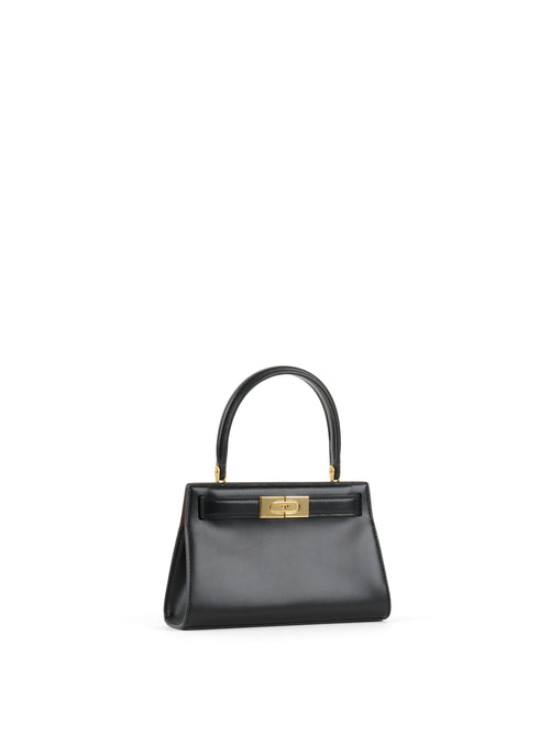 Tory Burch Black Mini Lee Radziwill Top Handle Bag GHW