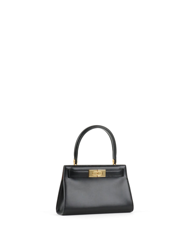Tory Burch Black Mini Lee Radziwill Top Handle Bag GHW