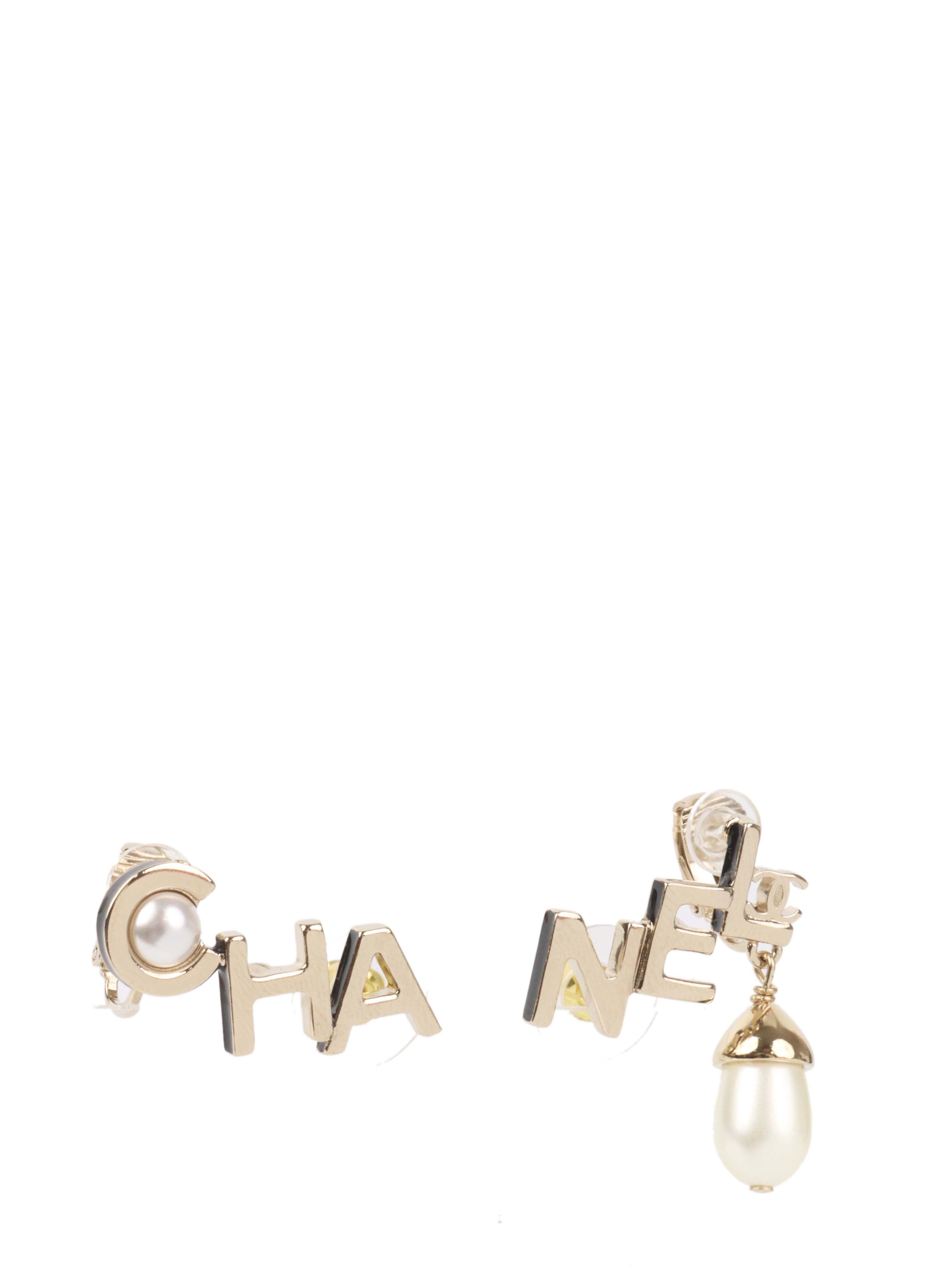Chanel Letters Earring With Pearl Votre Luxe