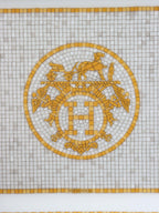 Hermes Mosaique au24 Gold Mosaic Rectangle Tray.
