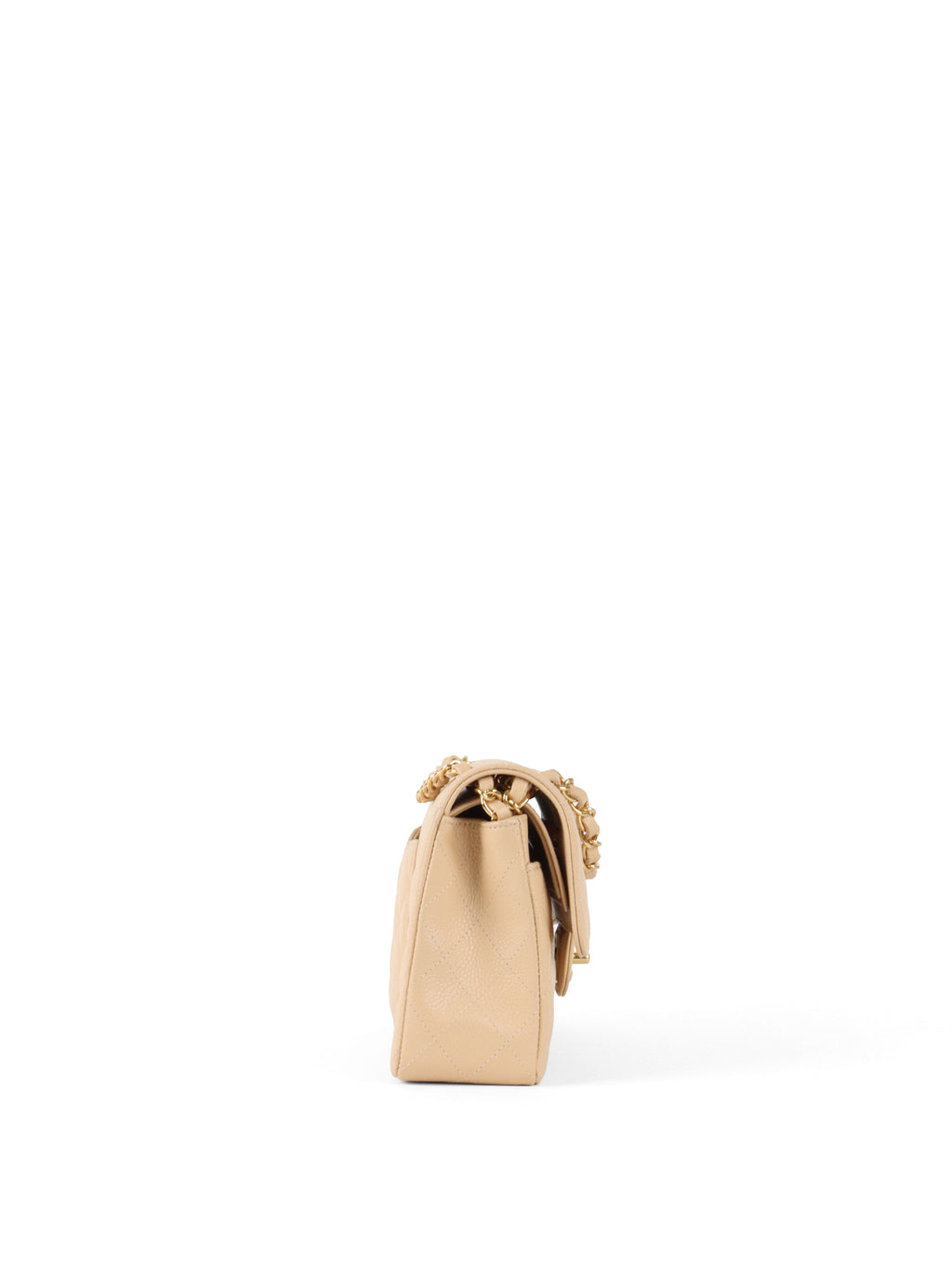 Chanel Small Beige Caviar Classic Flap