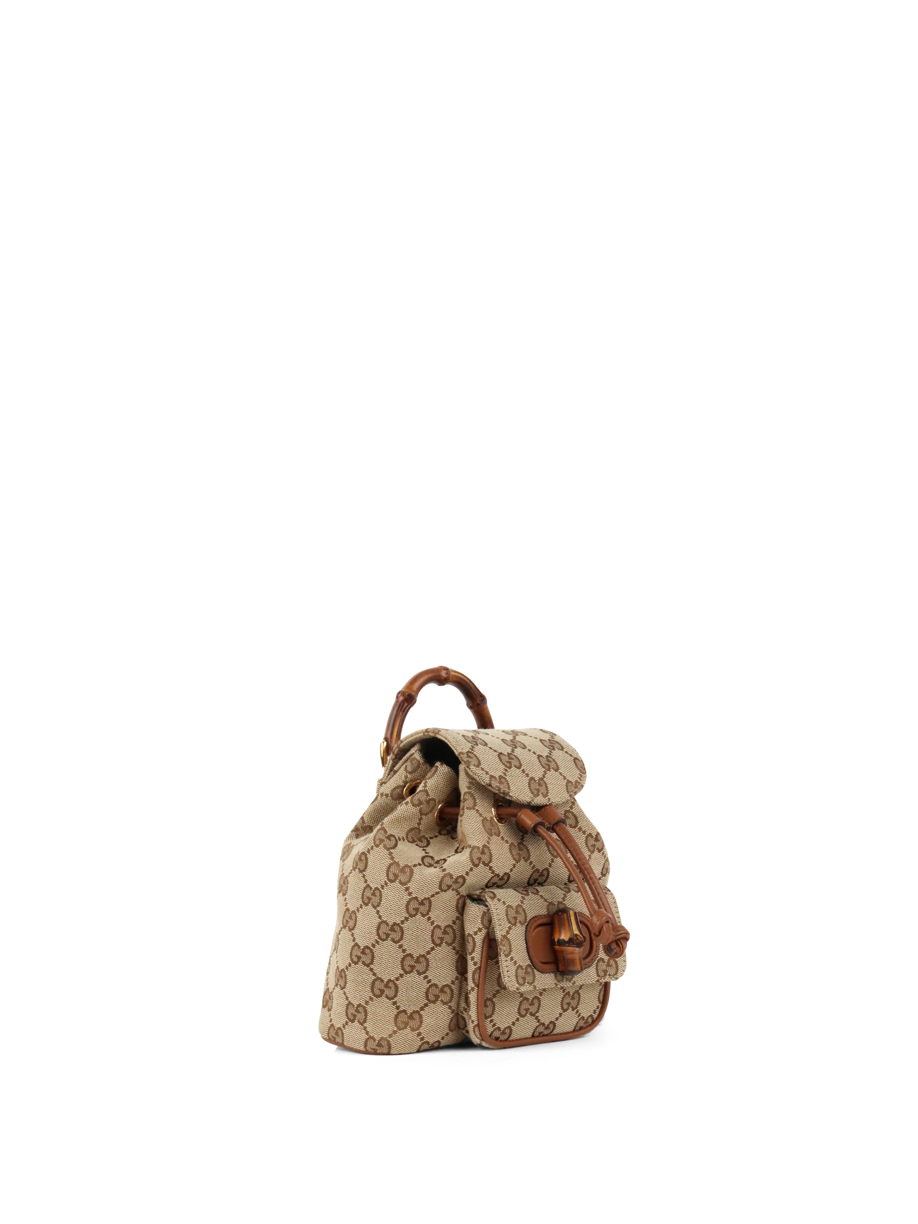 Gucci Bamboo GG Canvas Mini Backpack