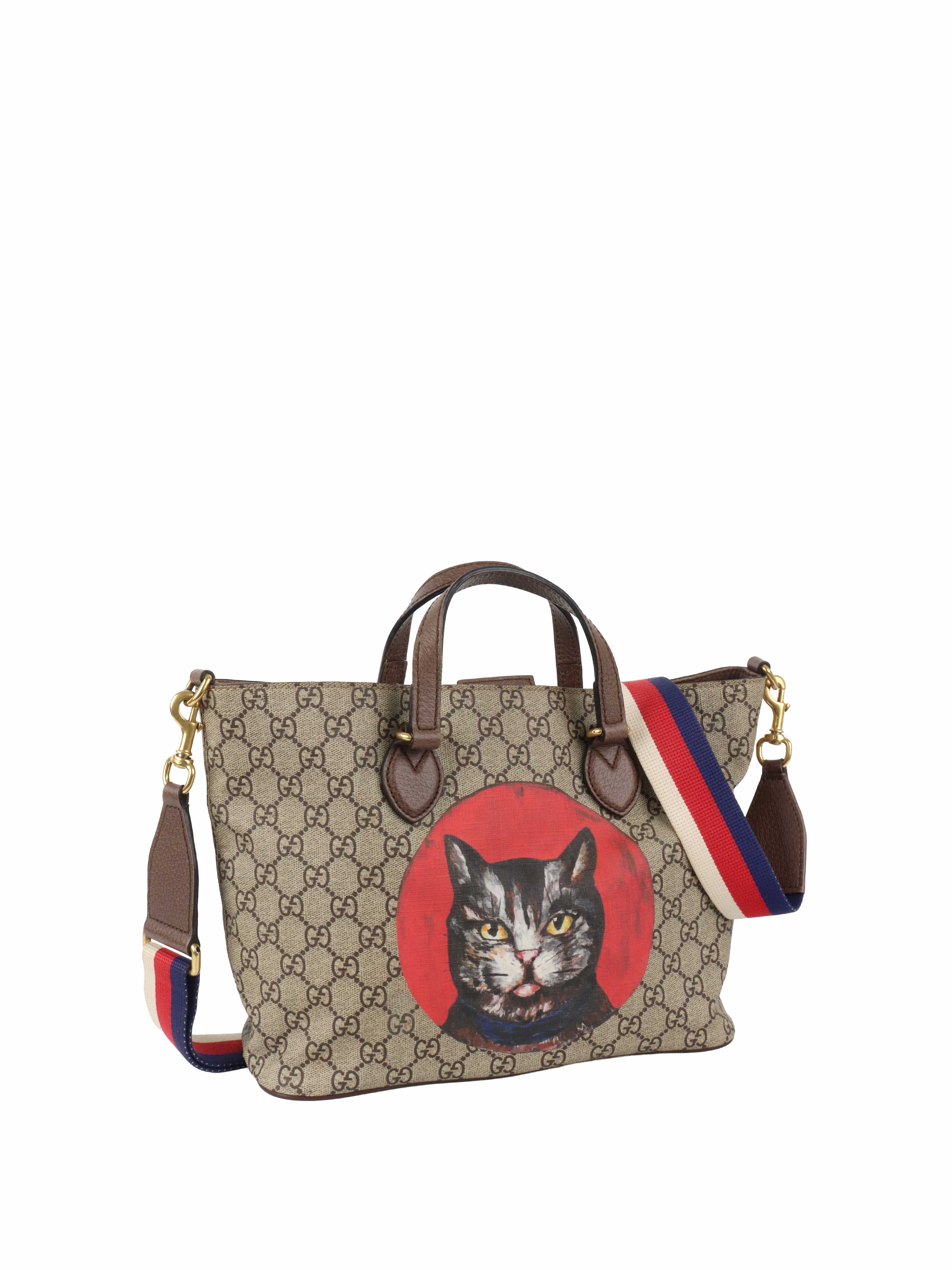 Gucci Small Supreme Mystic Cat Tote. – Votre Luxe