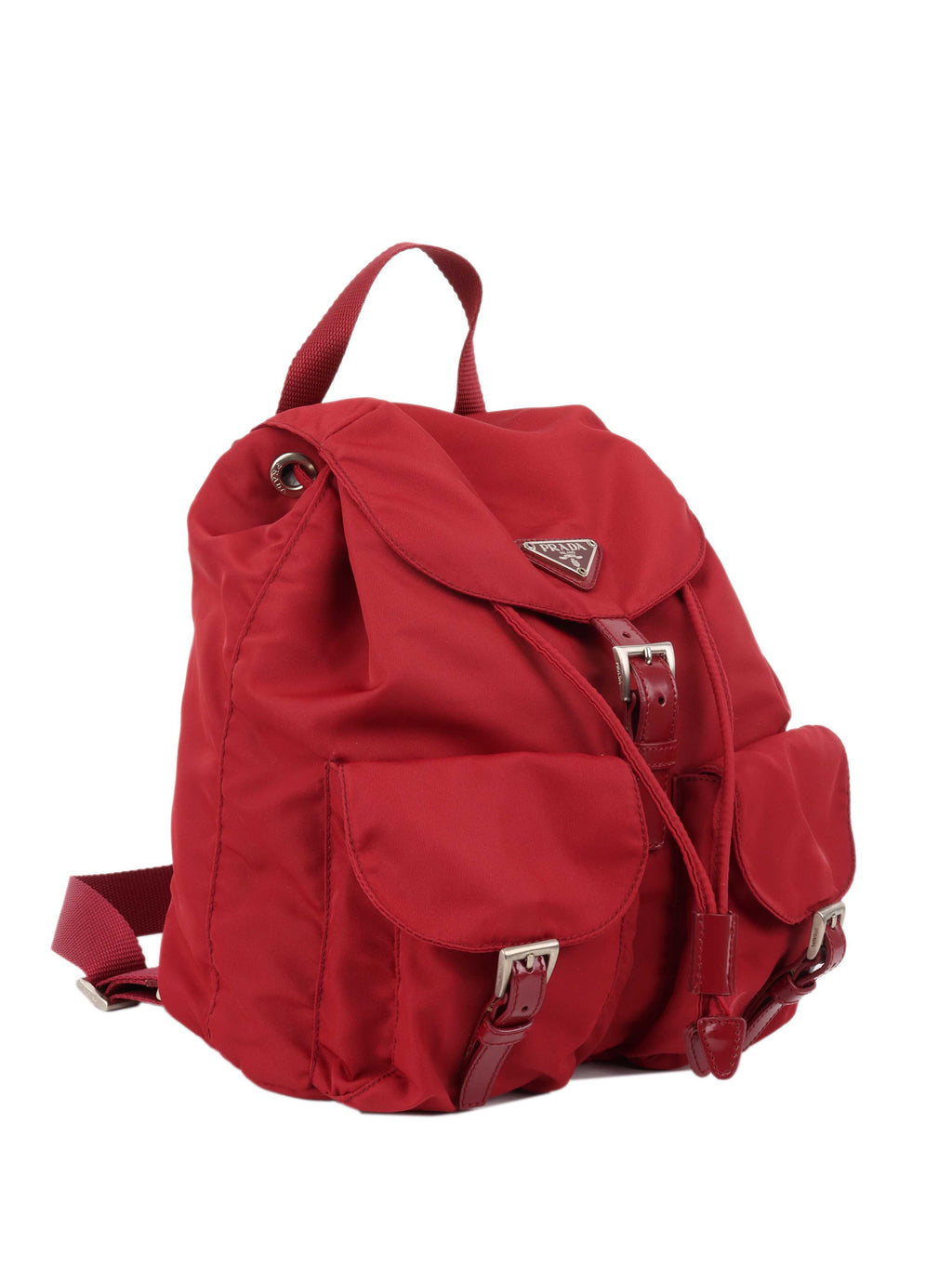 Prada Red Nylon Backpack.