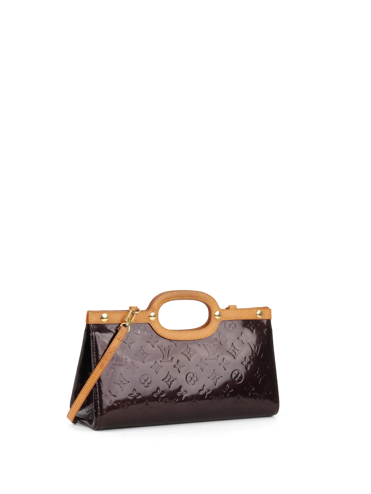 Louis Vuitton Amarante Monogram Vernis Roxbury Shoulder Clutch
