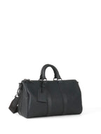 Louis Vuitton Black Monogram Taurillon Keepall Bandoulière 35