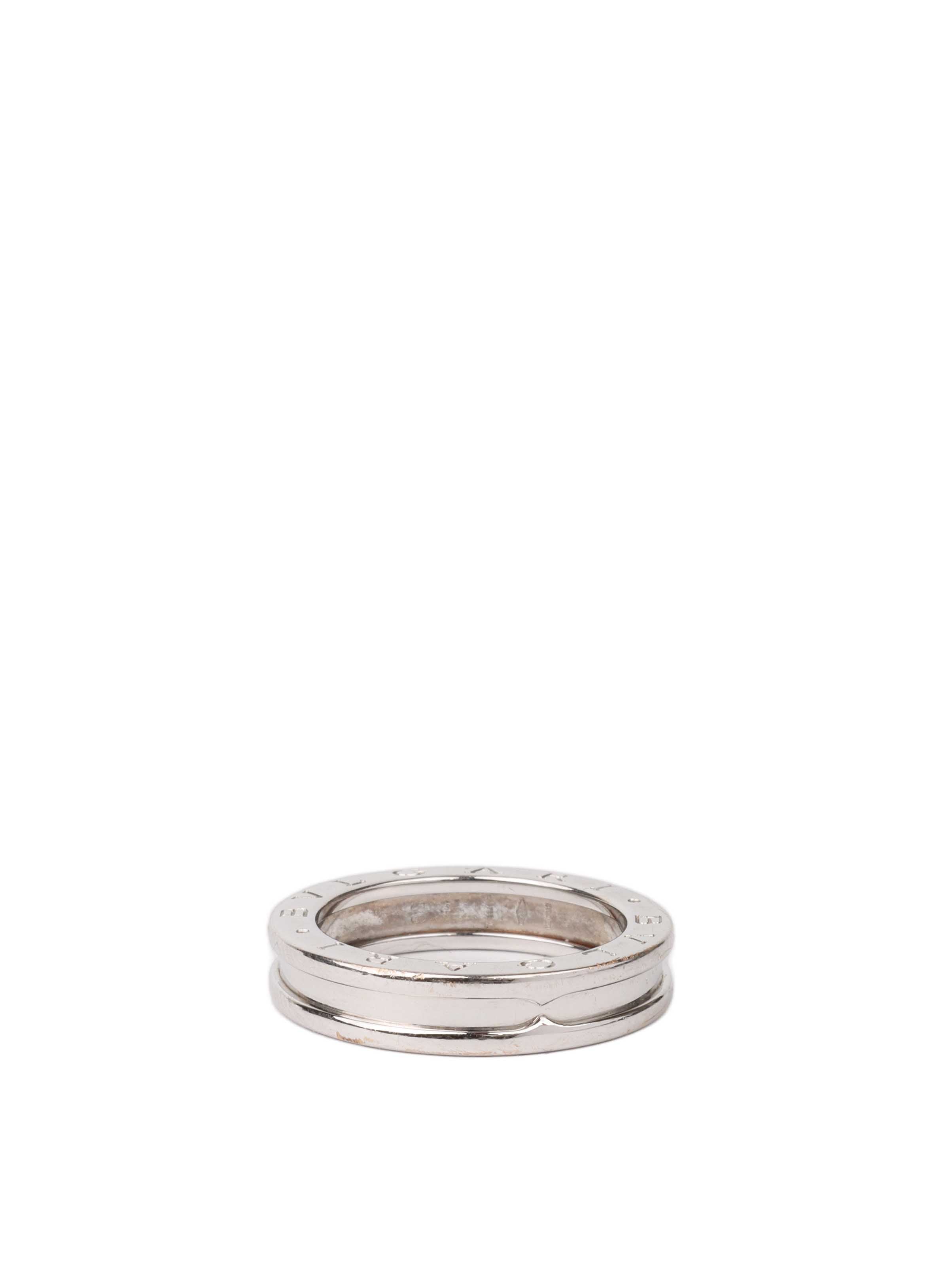 Bvlgari B Zero1 One Band Ring 18k White Gold.