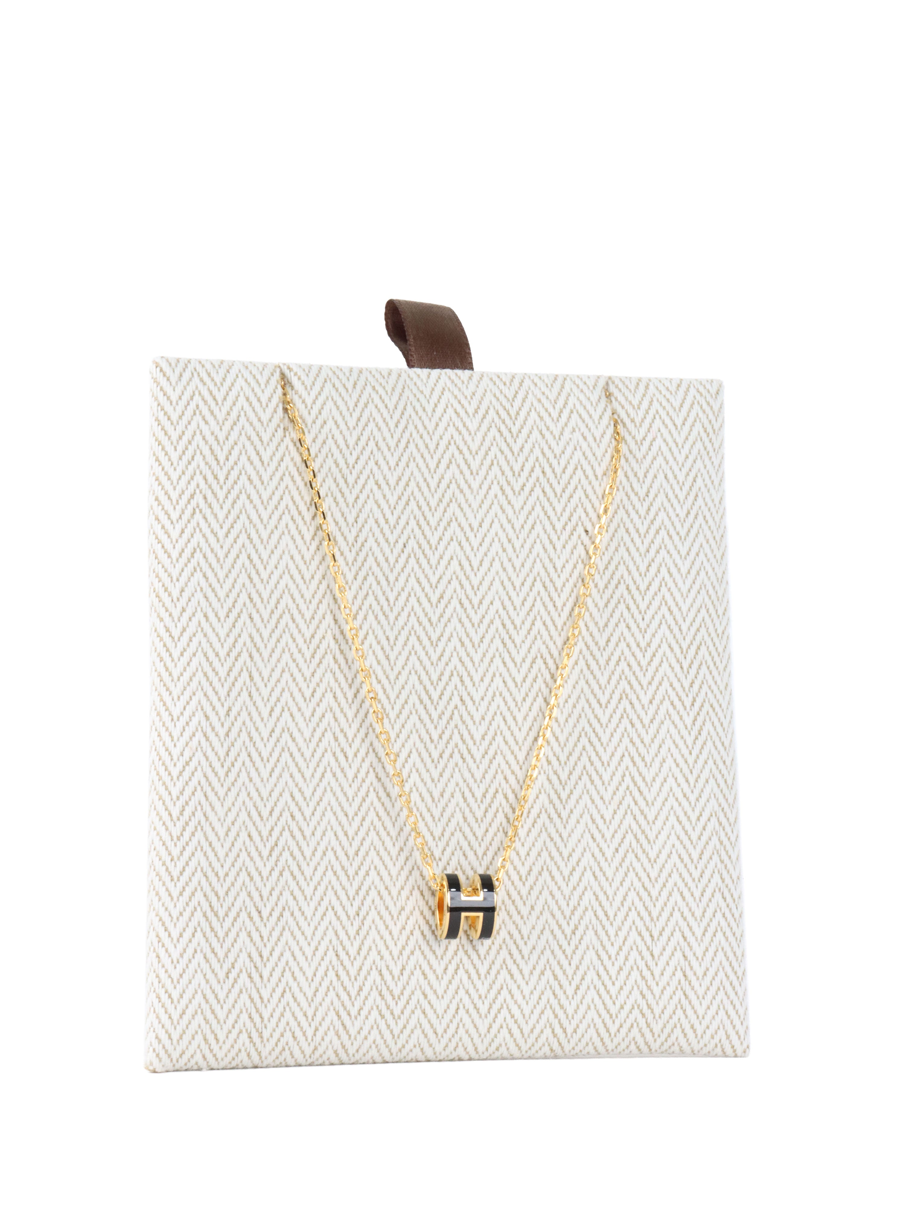 Hermes Black Mini Pop H Necklace – Votre Luxe