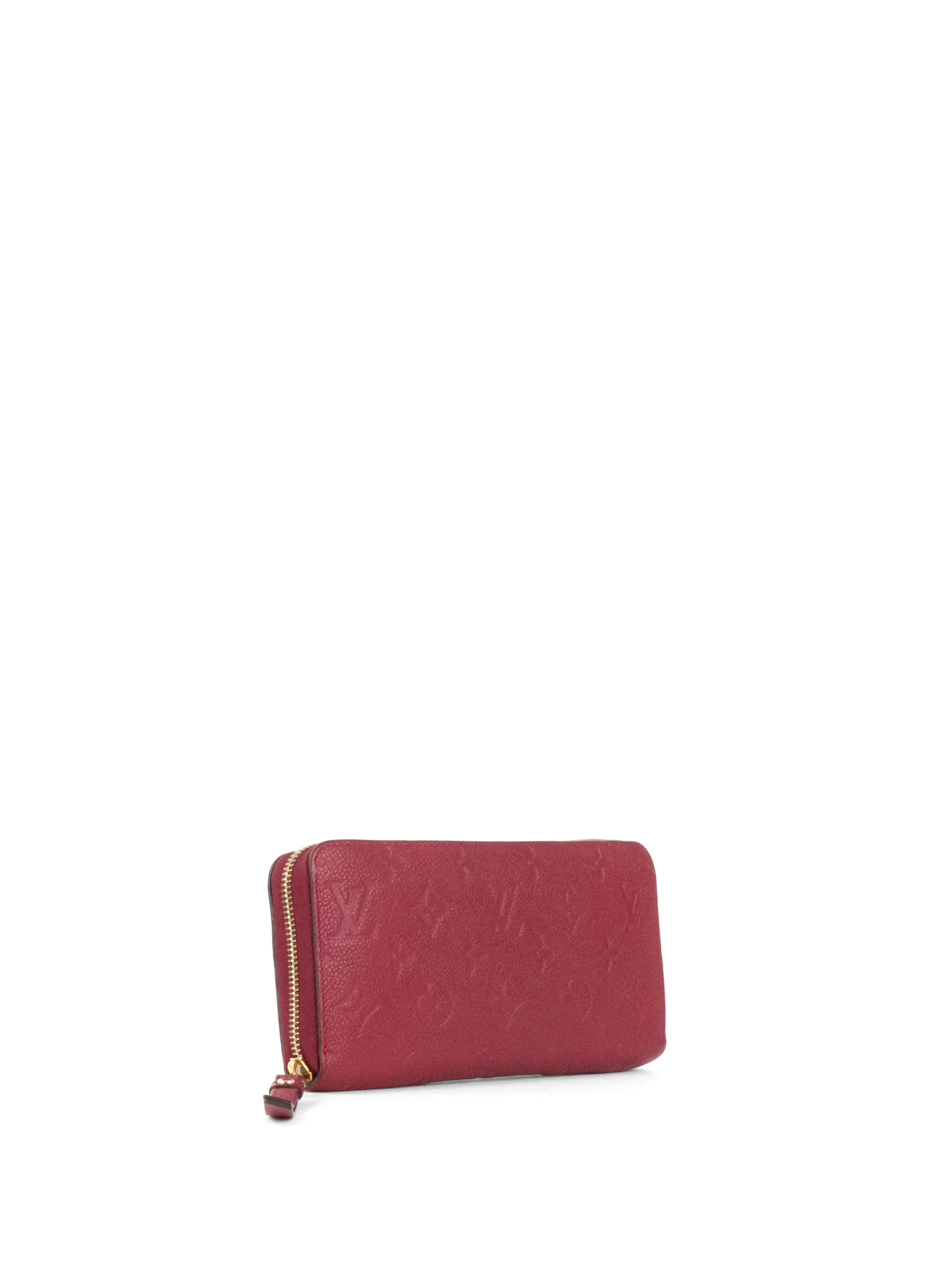 Louis Vuitton Rouge Grenat Monogram Empreinte Zippy Wallet