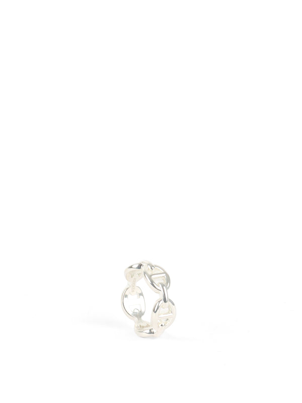 Hermes Silver Chaine D'Ancre Enchainee Ring, Small Model