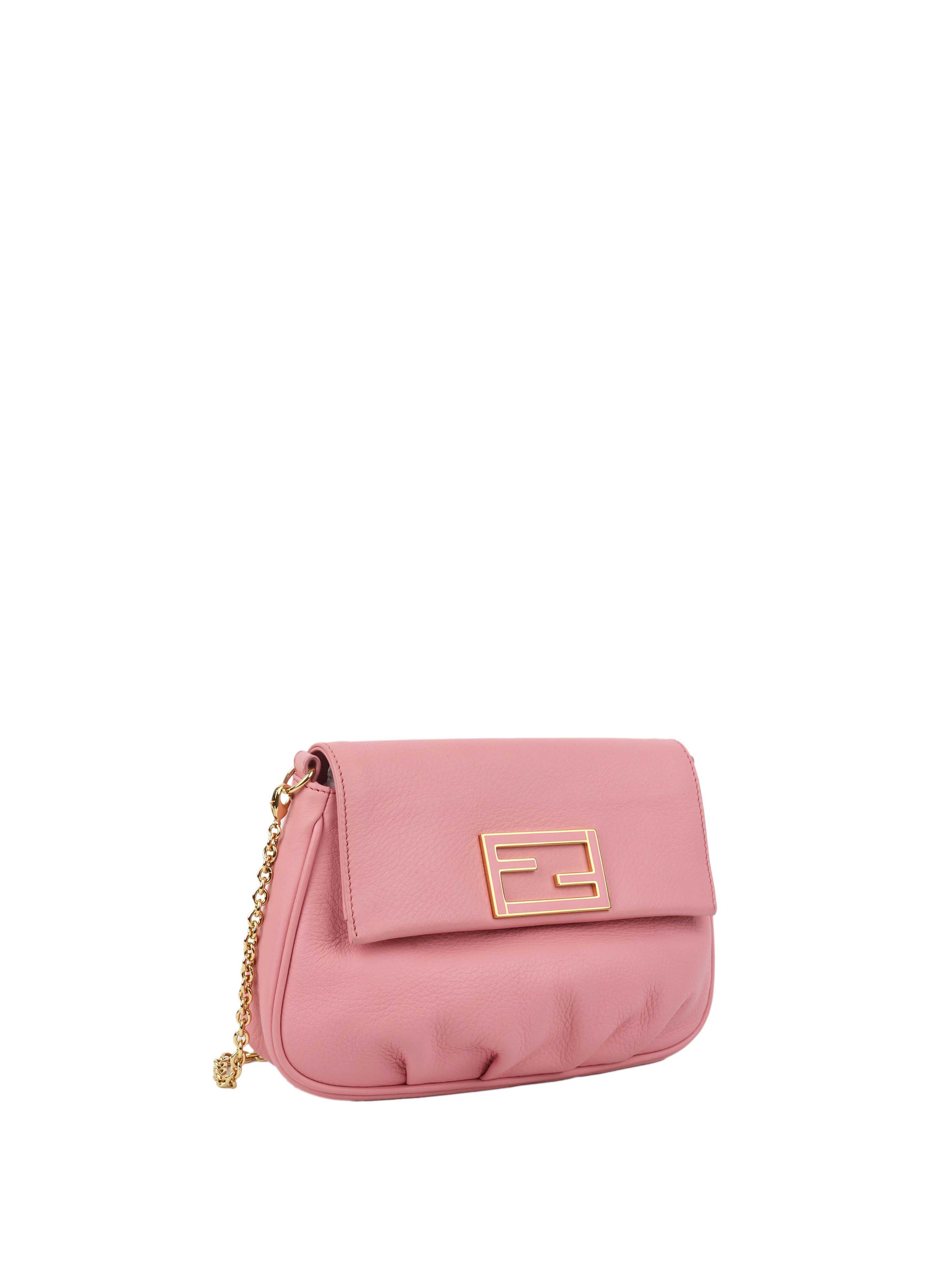 極美品　Fendi Accessory Pouch Pink Bag Fendi Pink Vitello Flamingo Fendist Pouchette. – Votre Luxe