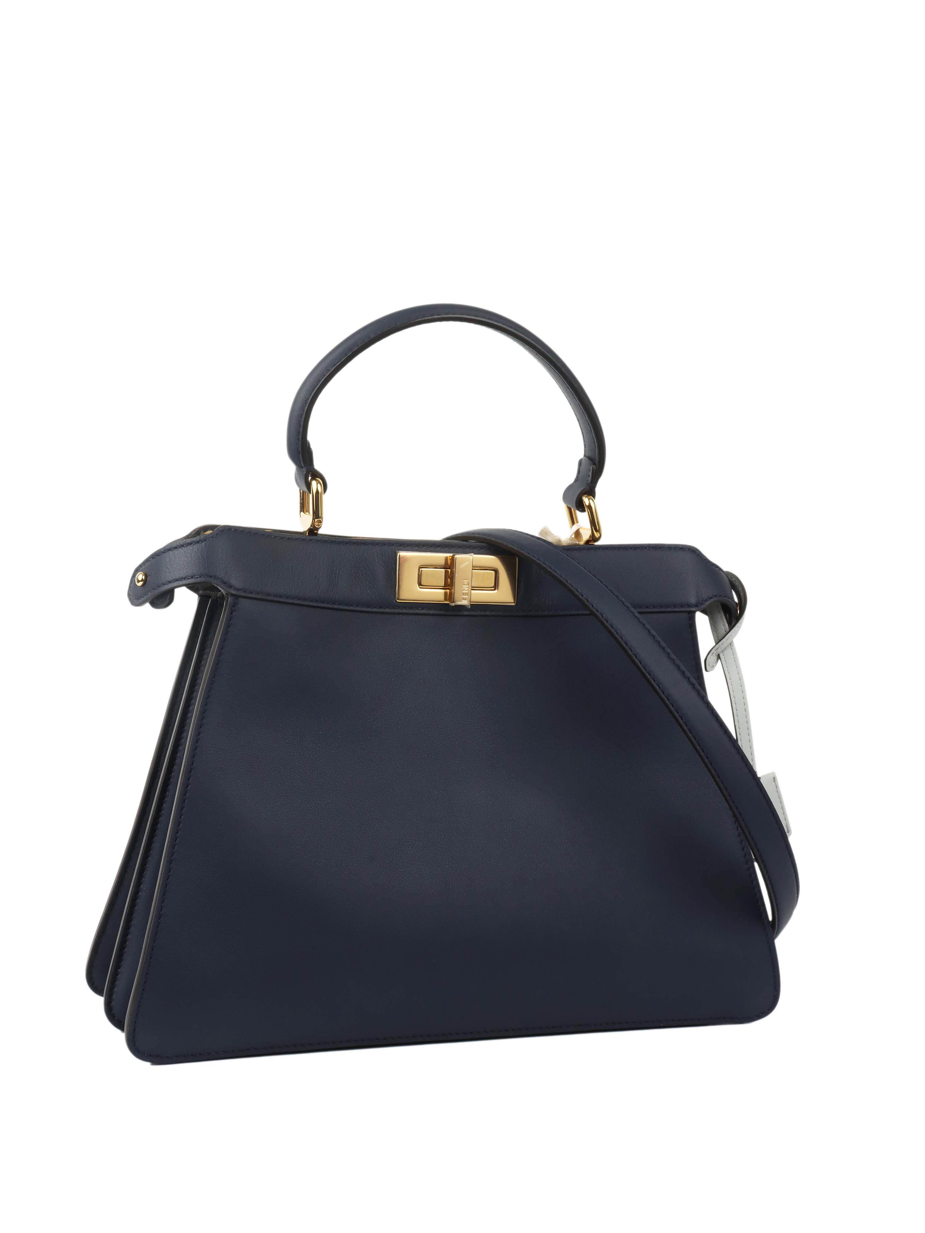 Fendi Navy Medium Peekaboo IseeU