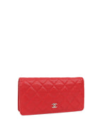 Chanel Red Caviar Long Wallet.