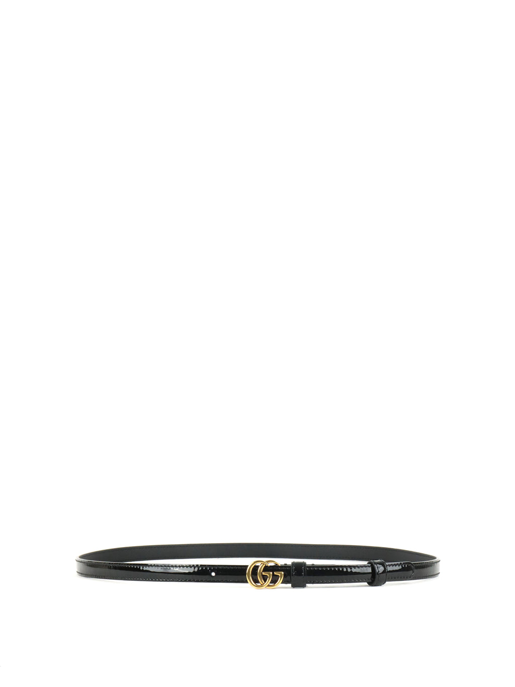 Gucci Black Patent GG Thin Belt size 80