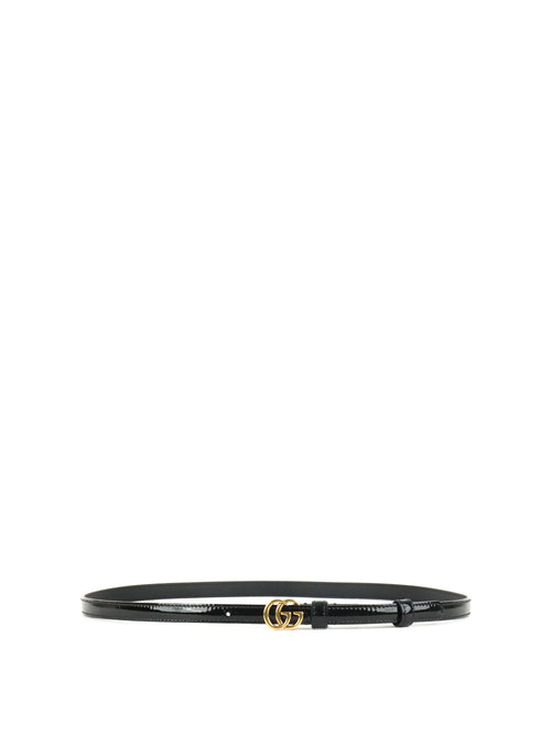 Gucci Black Patent GG Thin Belt size 80