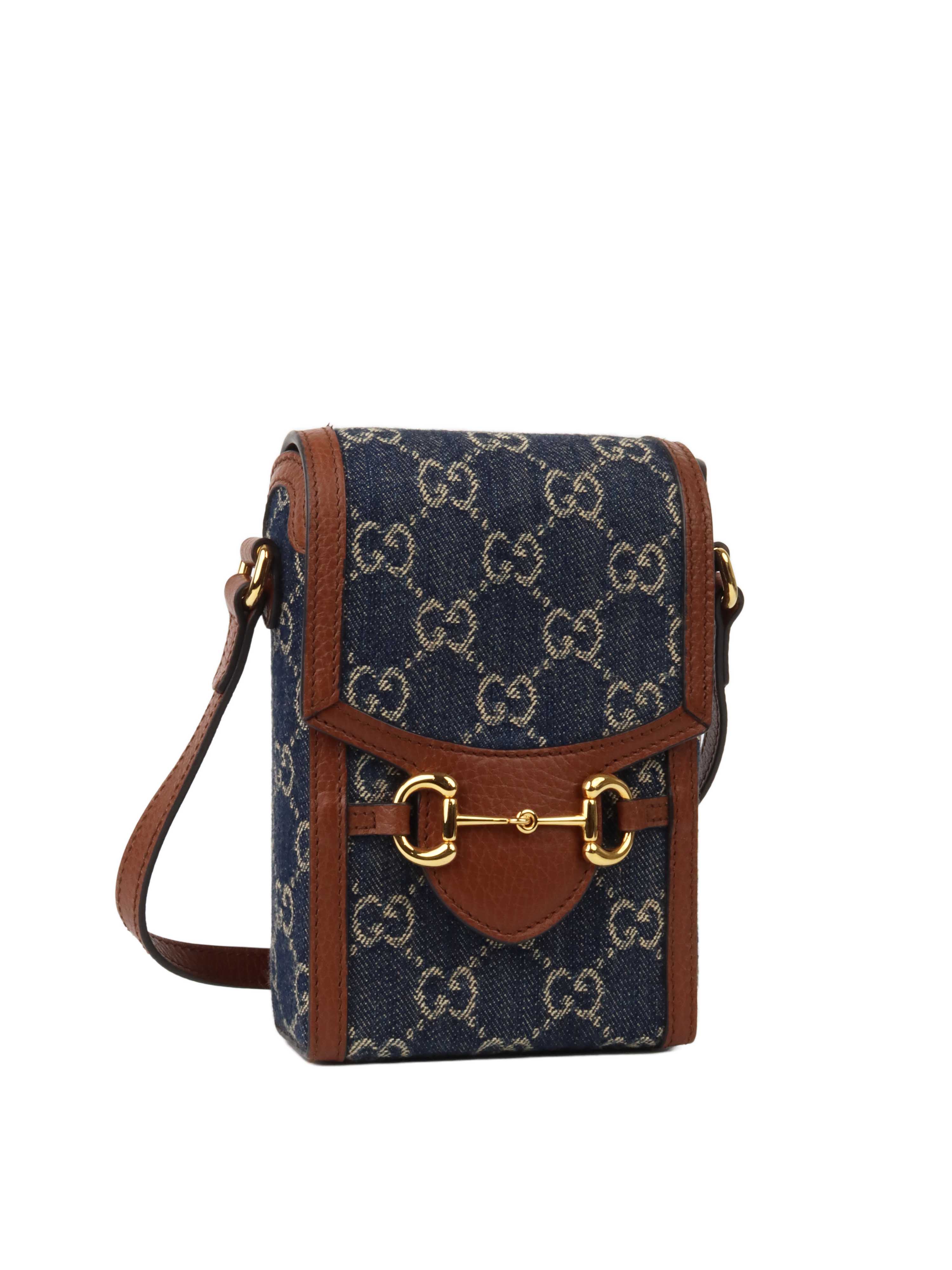 Gucci Denim 1955 Horsebit Phone Bag. Votre Luxe