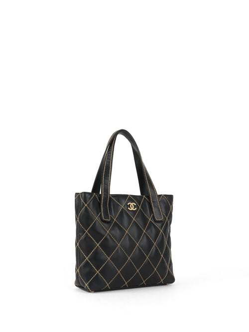 Chanel Black Wild Stitch Tote Bag