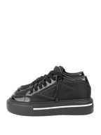 Prada Black Platform Sneakers.
