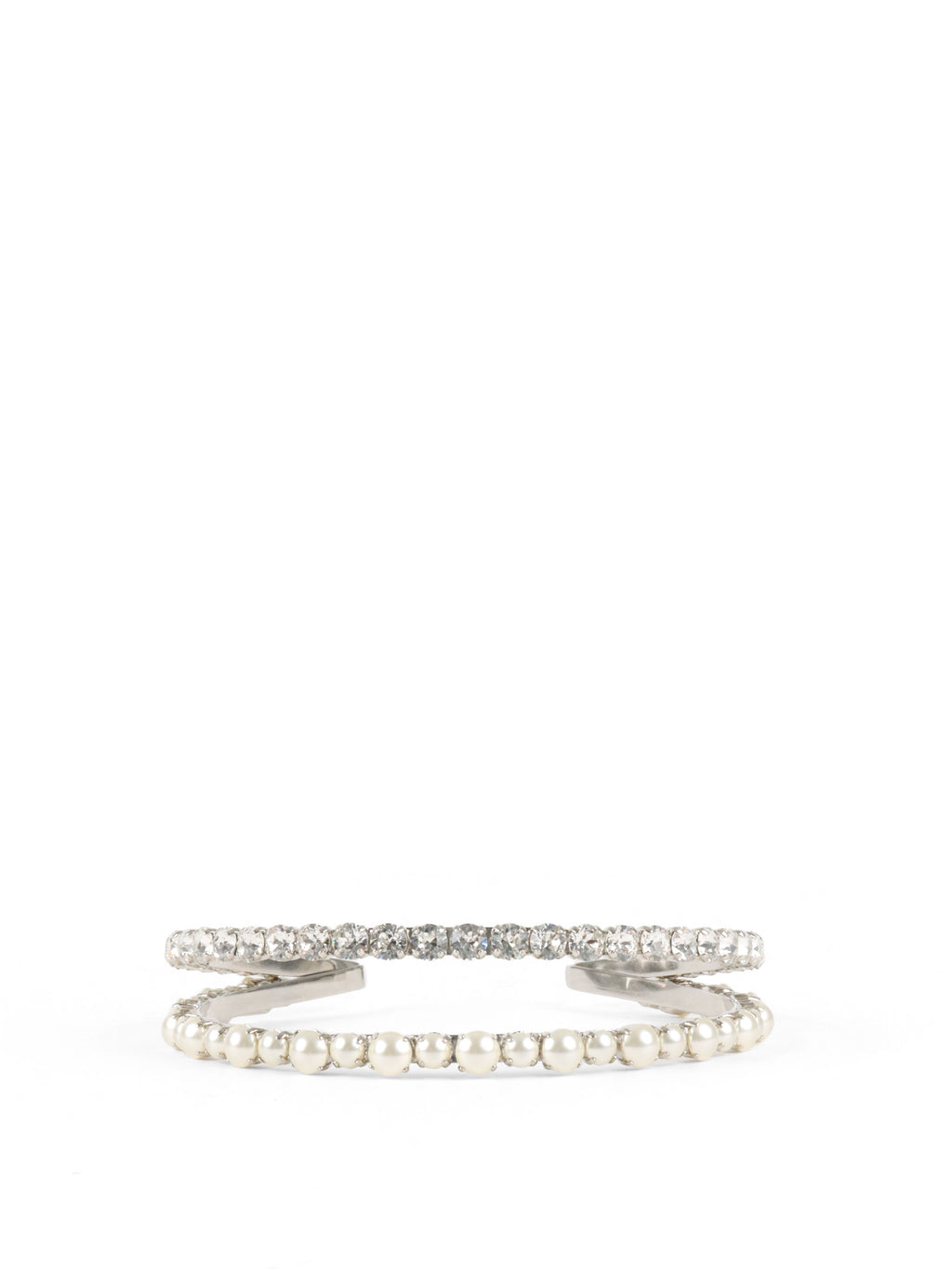 Miu Miu Resin Pearl and Crystal Double Headband